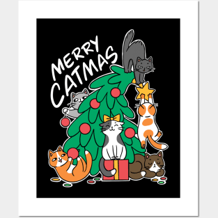 Merry Catmas Posters and Art